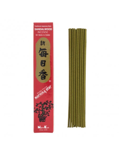 Achetez Morning Star Santal - Encens Japonnais 50 Bâtonnets à l'herboristerie Louis Image principale de Morning Star Santal - Encens Japonnais 50 Bâtonnets