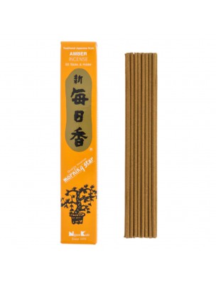 Image de Morning Star Ambre - Encens Japonnais 50 Bâtonnets depuis Bâtonnets japonais | Herboristerie en ligne