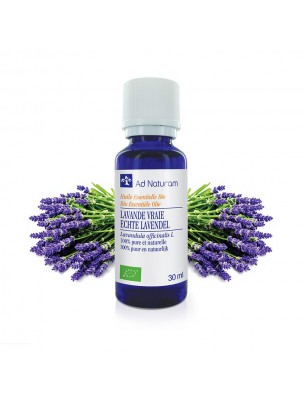 Image de Lavande Vraie Bio - Huile essentielle de Lavandula angustifolia 30 ml - Ad Naturam via Lavandin Super Bio 30ml - Huile essentielle Ad Naturam