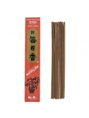 Image de Morning Star Myrrhe - Encens Japonnais 50 Bâtonnets depuis Bâtonnets japonais | Herboristerie en ligne