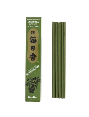 Image de Morning Star Thé Vert - Encens Japonnais 50 Bâtonnets depuis Commandez les produits Louis à l'herboristerie Louis
