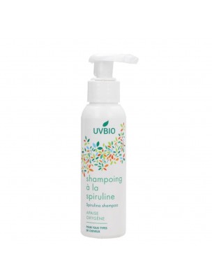 Image de Shampooing à la Spiruline Bio - Soin des Cheveux 100 ml - UV Bio depuis Résultats de recherche pour "Souci Bio - Pét"