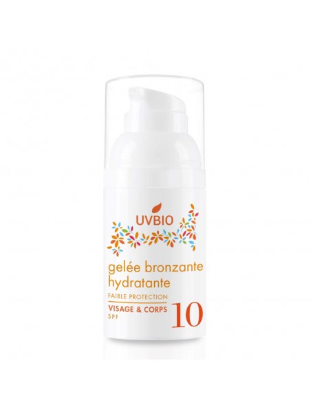 Achetez Gelée Bronzante SPF 10 Bio - Soin Visage et Corps 30 ml - UV Bio à l'herboristerie Louis Image principale de Gelée Bronzante SPF 10 Bio - Soin Visage et Corps 30 ml - UV Bio