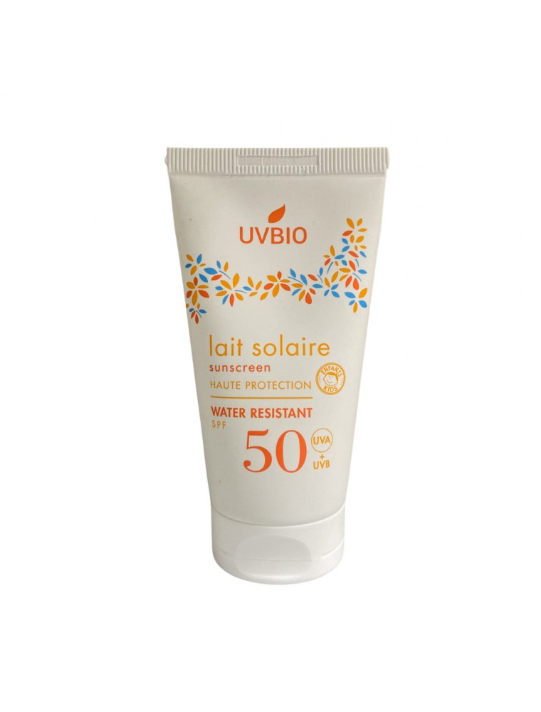 Image principale de la modale pour Lait Solaire kids SPF 50 Bio - Soin visage et corps 50 ml - UV Bio