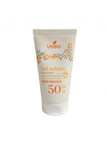 Achetez Lait Solaire kids SPF 50 Bio - Soin visage et corps 50 ml - UV Bio à l'herboristerie Louis Image principale de Lait Solaire kids SPF 50 Bio - Soin visage et corps 50 ml - UV Bio
