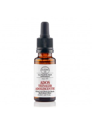 Image de Ados - Elixir composé Bio aux Fleurs de Bach 20 ml - Elixirs and Co depuis Achetez les produits Elixirs and Co à l'herboristerie Louis