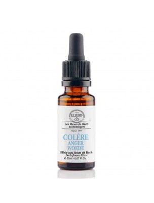 Image de Colère - Elixir composé Bio aux Fleurs de Bach 20 ml - Elixirs and Co depuis Elixirs de Bach composés prêts à l'emploi - Produits de phytothérapie et d'herboristerie