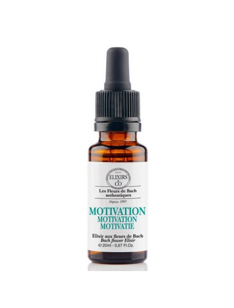 Image principale de la modale pour Motivation - Elixir composé Bio aux Fleurs de Bach 20 ml - Elixirs and Co