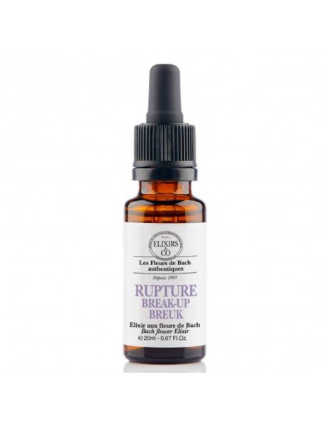 Achetez Rupture - Elixir composé Bio aux Fleurs de Bach 20 ml - Elixirs and Co à l'herboristerie Louis Image principale de Rupture - Elixir composé Bio aux Fleurs de Bach 20 ml - Elixirs and Co
