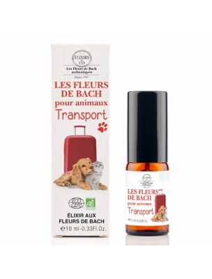 Image de Elixir Animaux Transport Bio aux Fleurs de Bach 10 ml - Elixirs and Co depuis Fleurs de Bach pour animaux - Remèdes naturels pour chiens, chats et autres animaux