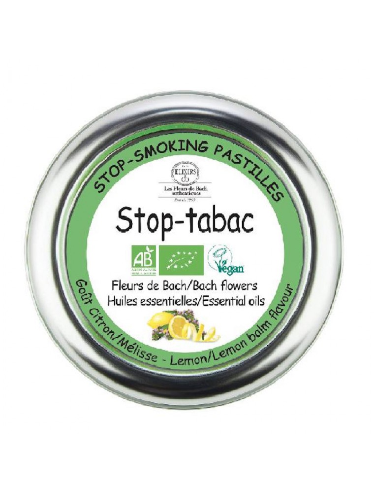 Image principale de la modale pour Pastilles Stop-Tabac Bio aux Fleurs de Bach 45 g - Elixirs and Co