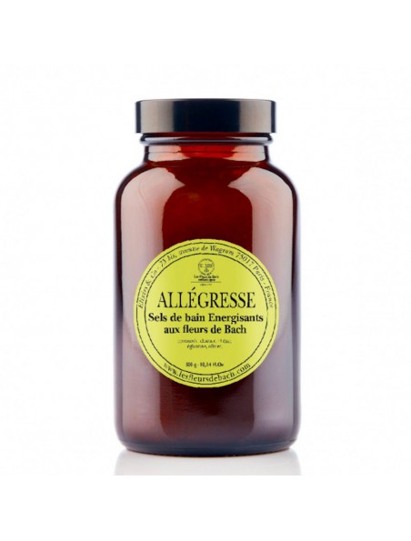 Achetez Allégresse - Sels de Bain Energisants aux Fleurs de Bach 300 g - Elixirs and Co à l'herboristerie Louis Image principale de Allégresse - Sels de Bain Energisants aux Fleurs de Bach 300 g - Elixirs and Co