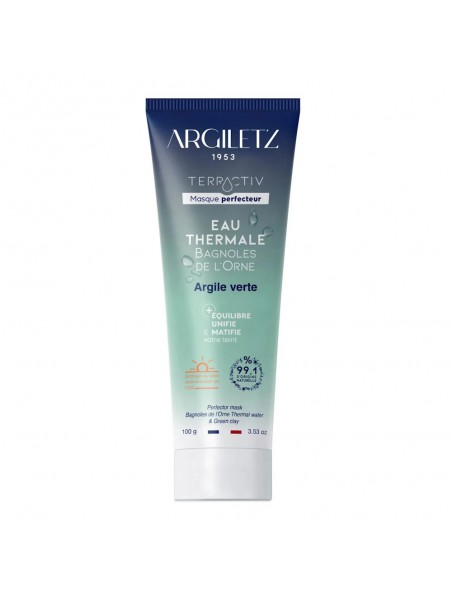 Achetez Masque à l'Eau Thermale et à l’Argile verte - Masque Perfecteur 100 g - Argiletz à l'herboristerie Louis Image principale de Masque à l'Eau Thermale et à l’Argile verte - Masque Perfecteur 100 g - Argiletz