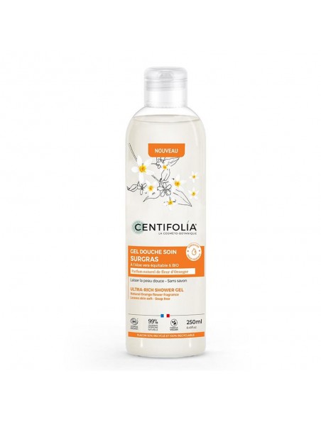 Achetez Gel Douche Fleur d'Oranger Bio - Gel Surgras et Sans Savon 250 ml - Centifolia à l'herboristerie Louis Image principale de Gel Douche Fleur d'Oranger Bio - Gel Surgras et Sans Savon 250 ml - Centifolia