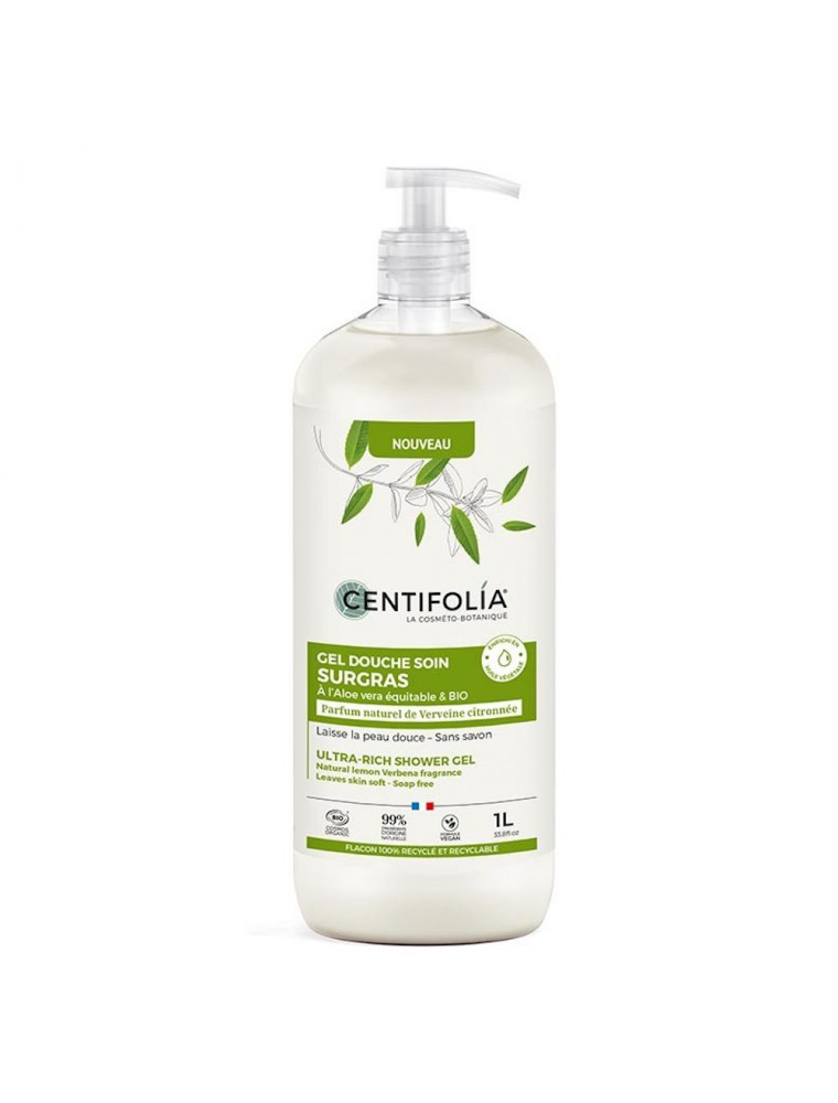 Image principale de la modale pour Gel Douche Verveine Citronnée Bio - Gel Surgras et Sans Savon 1 Litre - Centifolia