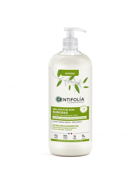 Image principale de Gel Douche Verveine Citronnée Bio - Gel Surgras et Sans Savon 1 Litre - Centifolia