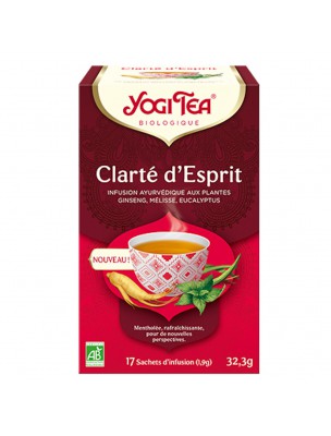 Image de Clarté d'Esprit Bio - Infusions Ayurvédiques 17 sachets - Yogi Tea depuis Achetez les produits Yogi Tea à l'herboristerie Louis