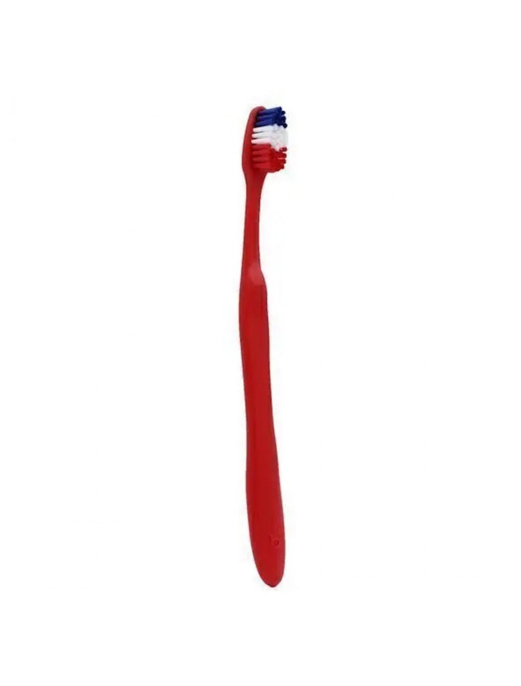 Image principale de la modale pour Brosse à dents Dupont Bleu Blanc Rouge - Manche Rouge Souple - Bioseptyl