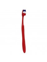 Image de Brosse à dents Dupont Bleu Blanc Rouge - Manche Rouge Souple - Bioseptyl depuis Hygiène naturelle : produits de phytothérapie et d'herboristerie
