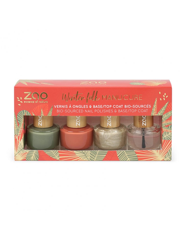 Coffret Vernis à ongles Noël Bio - Winter Folk Manucure - Zao Make-up