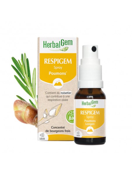 Image principale de RespiGEM Bio GC30 - Poumons Spray Buccal 15 ml - Herbalgem