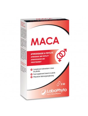 Image de Maca - Aphrodisiaque naturel 60 gélules - LaboPhyto via Maca Bio - Tonus et Vitalité SuperFoods 200 g