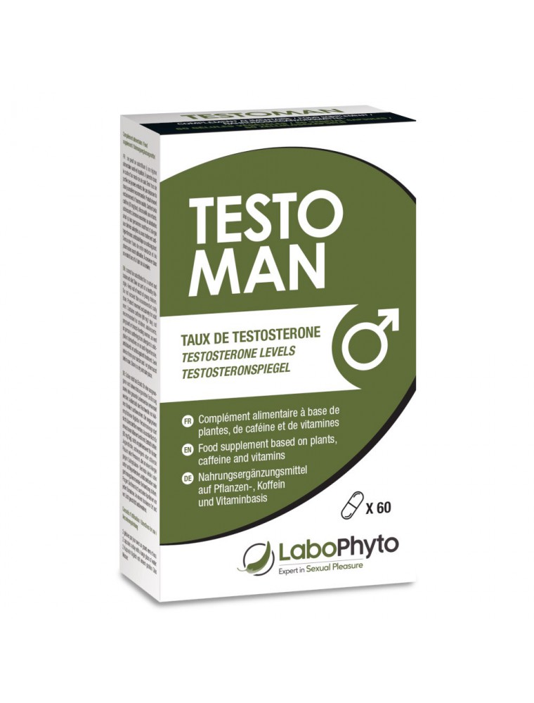 Image principale de la modale pour Testoman - Taux de Testostérone 60 gélules - LaboPhyto