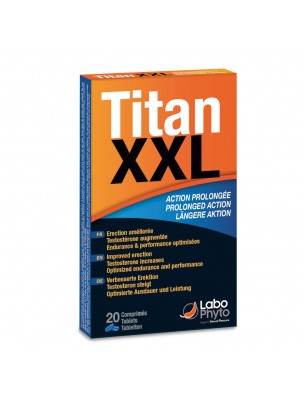 Image de Titan XXL - Action prolongée 20 comprimés - LaboPhyto via LaboPhyto - Top Bust 60 gélules - Fermeté et Galbe des seins