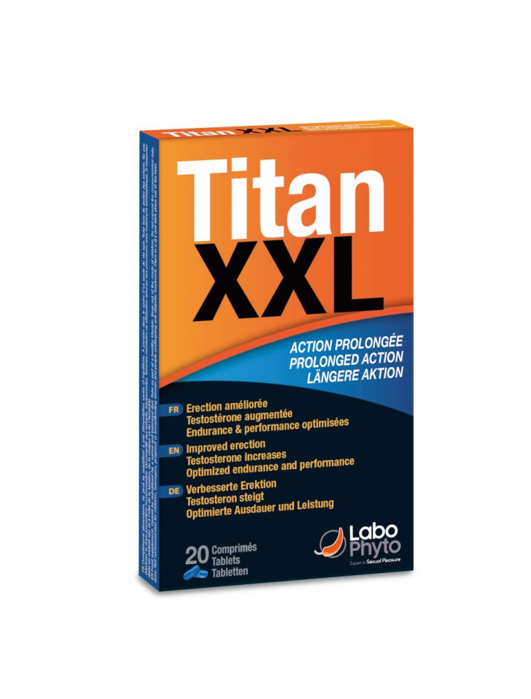 Image principale de la modale pour Titan XXL - Action prolongée 20 comprimés - LaboPhyto