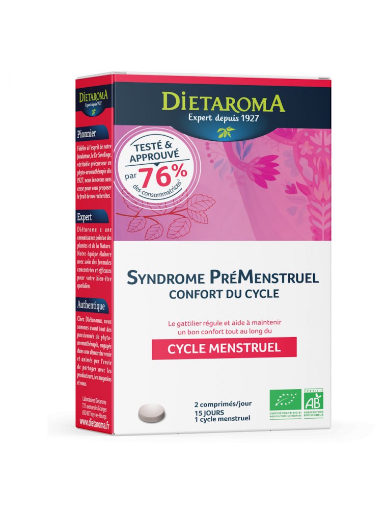 Image principale de la modale pour Syndrome PréMenstruel Bio - Cycle Menstruel 30 comprimés - Dietaroma