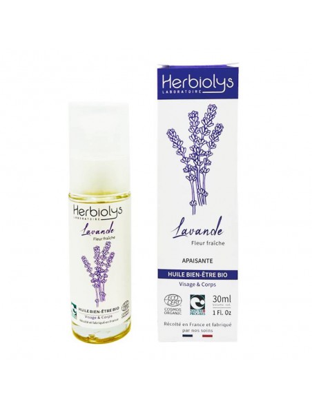 Image principale de Huile de Lavande Bio - Macération Apaisante 30 ml - Herbiolys