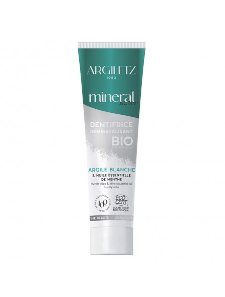 Image principale de Dentifrice bio Menthe - Fraîcheur - Argile blanche 75ml - Argiletz