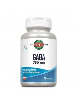 Image de Gaba 750 mg - Stress et Sommeil 90 comprimés - KAL via Vit'all+ Anti-Stress Action Prolongée