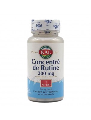 Image de Rutine 200 mg - Circulation 60 comprimés - KAL via Marronnier d'Inde Bio - Circulation 120 gélules -
