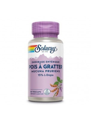 Image de Pois à gratter (Mucuna pruriens) - Dépression et Libido 60 capsules - Solaray via Gokshura fruit - Sexualité - 125 gélules - Samskara