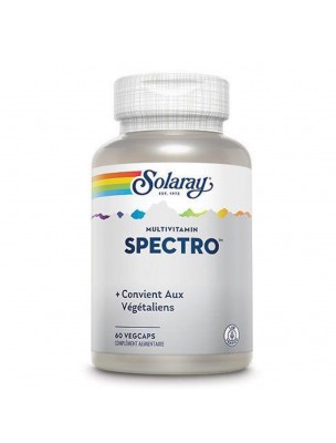 Image de Spectro Multi-Vita-Min - Vitamines 60 capsules - Solaray via Boost Vital - Tonus 30 comprimés - Vit'all+ | Herboristerie