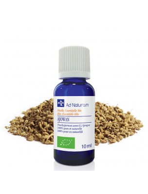 Image de Ajowan Bio - Huile essentielle de Trachyspermum ammi (L.) Sprague 10 ml - Ad Naturam depuis Résultats de recherche pour "Thym à thymol B"