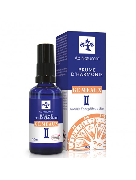 Image principale de Brume d'Harmonie Gémeaux Bio - Synergie d'Huiles essentielles 50 ml - Ad Naturam