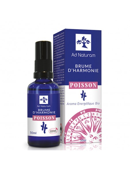 Image principale de Brume d'Harmonie Poisson Bio - Synergie d'Huiles essentielles 50 ml - Ad Naturam