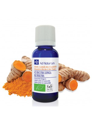 Image de Curcuma Longa Bio - Huile essentielle de Curcuma longa L. 10 ml - Ad Naturam via Cyprès Bio - Huile essentielle Cupressus sempervirens 10ml - Ad Naturam