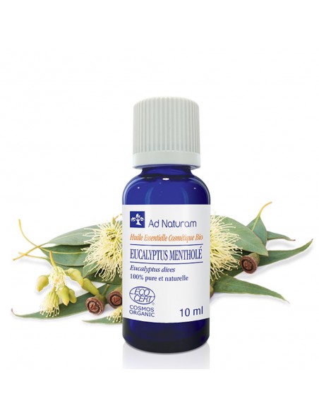 Image principale de Eucalyptus Mentholé Bio - Huile essentielle d'Eucalyptus dives 10 ml - Ad Naturam
