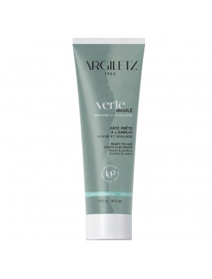 Image de Tube de pâte d’argile verte prête à l’emploi - Peau et Articulations 400g - Argiletz via Savon exfoliant corps - Argile verte, algues brunes - Argiletz