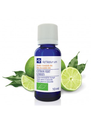 Image de Citron Vert Bio - Huile essentielle de Citrus aurantifolia 10 ml - Ad Naturam via Citronnelle de Java Bio - 10 ml - Ad Naturam