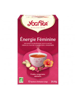Image de Energie Féminine Bio - Infusions Ayurvédiques 17 sachets - Yogi Tea depuis Achetez nos thés en infusettes naturels et bio - Herboristerie en ligne