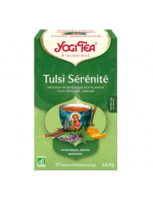 Image de Tulsi Sérénité Bio - Infusions Ayurvédiques 17 sachets - Yogi Tea depuis Achetez les produits Yogi Tea à l'herboristerie Louis