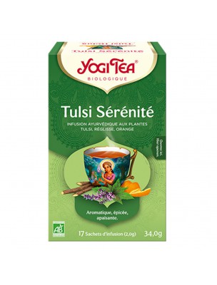 Image de Tulsi Sérénité Bio - Infusions Ayurvédiques 17 sachets - Yogi Tea depuis Achetez les produits Yogi Tea à l'herboristerie Louis (2)
