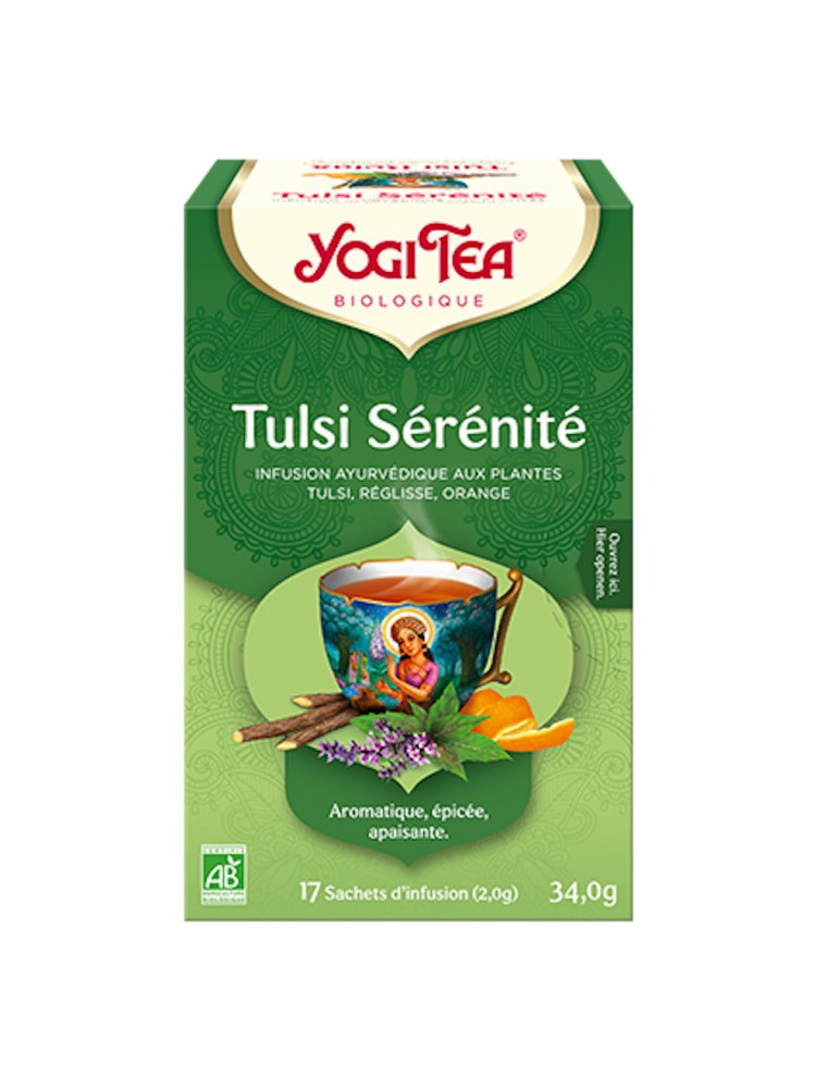 Image principale de la modale pour Tulsi Sérénité Bio - Infusions Ayurvédiques 17 sachets - Yogi Tea