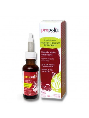 Image de Solution Huileuse de Propolis Bio - Hygiène Buccale et Cutanée 30ml - Propolia via Gel Pieds Sensibles Bio - Propolia