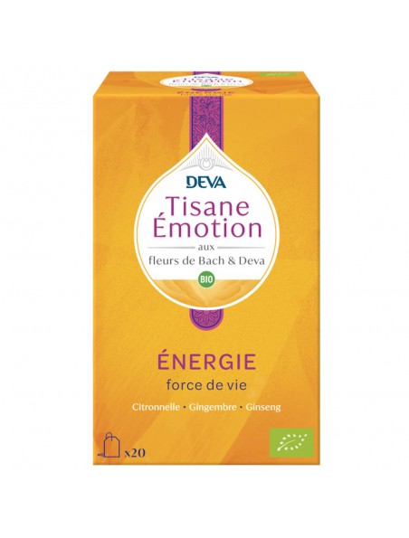 Achetez Energie Bio - Tisane Emotion 20 sachets - Deva à l'herboristerie Louis Image principale de Energie Bio - Tisane Emotion 20 sachets - Deva
