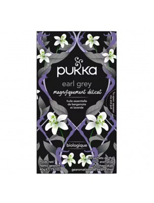 Image de Earl Grey Bio - Infusion 20 sachets - Pukka Herbs via Matin Citronné Bio - Pukka Herbs